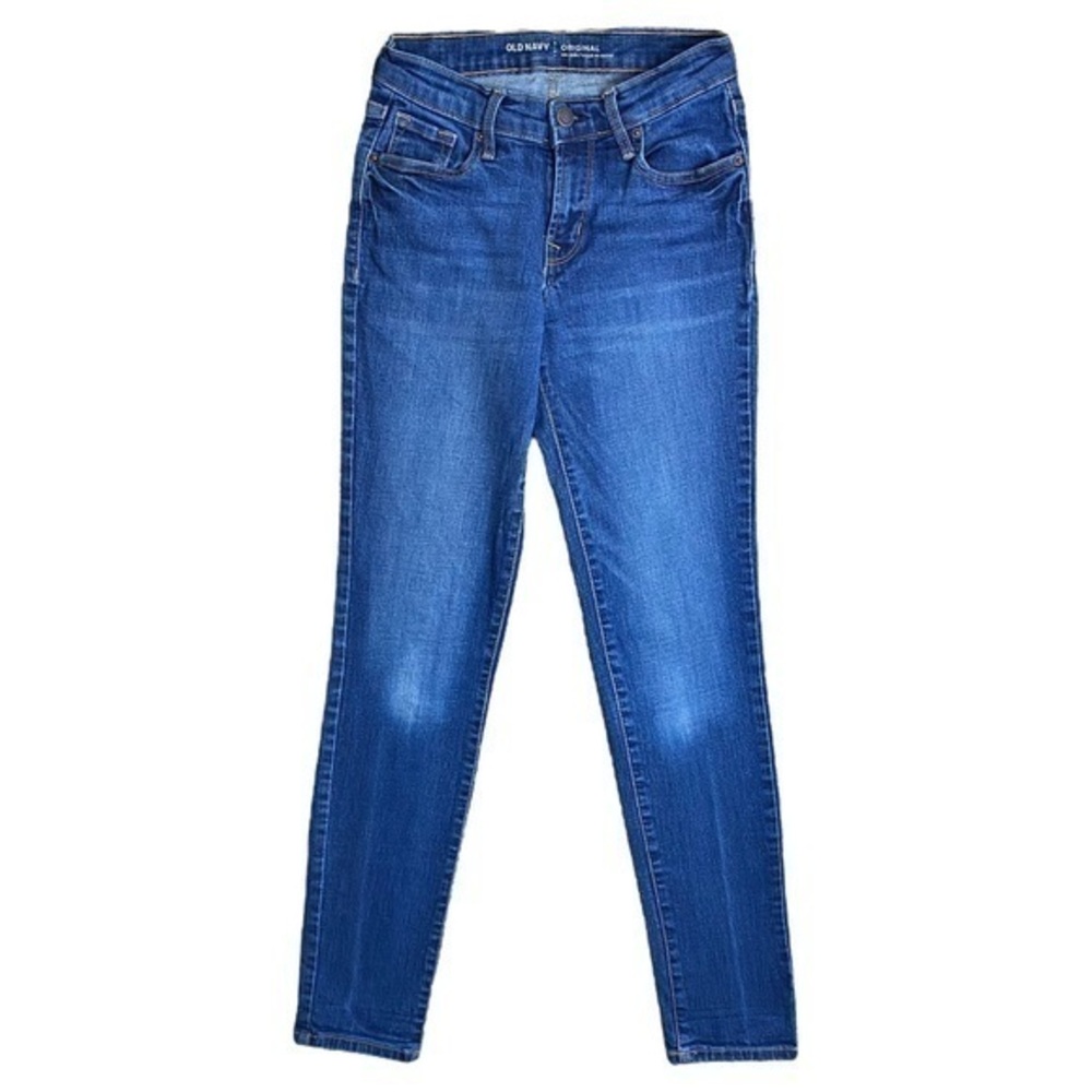 Old Navy Women’s Original Mid Rise Medium Wash Skinny Jeans Size 0 Regular